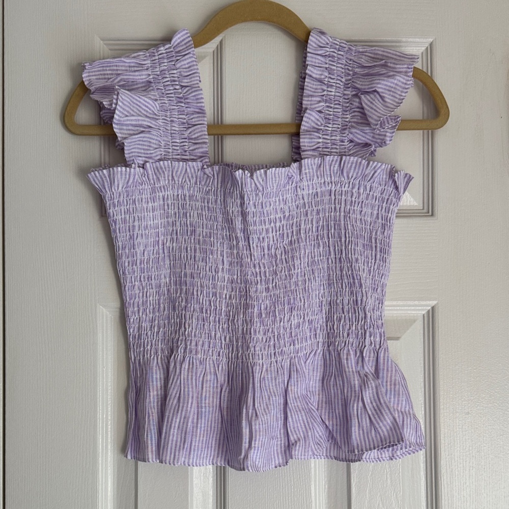 Hill House Linen Smocked Top